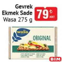 WASA GEVREK EKMEK SADE 275 G